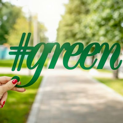 Green hashtag